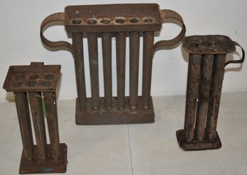 (3) TIN CANDLE MOLDS