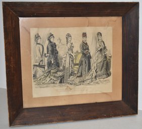 FRAMED FENCH FASHION PRINT