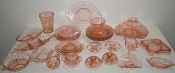 LOT MISC. PINK DEPRESSION GLASS