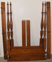 SHERATON CHERRY TALL POST BED W/ URN FINIALS