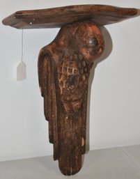 CARVED & PAINTED BIRD WALL SHELF