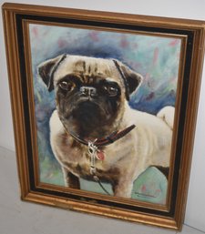 OIL ON CANVAS DOG PAINTING