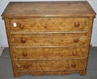 GRAIN PAINTED PINE 4 DRAWER CHEST