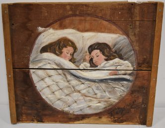 PAINTING ON WOOD PANEL