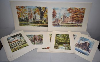 LOT (48) RICHARD CHILDRESS COLLEGE PRINTS