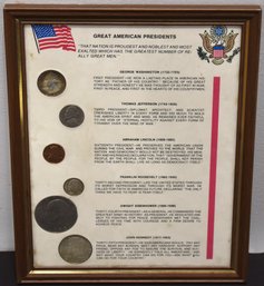 GREAT AMERICAN PRESIDENTS COIN PLAQUE