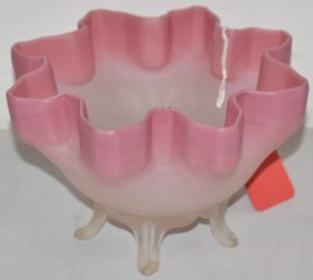 PINK PEACHBLOW ART GLASS BOWL