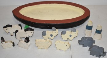 WOODEN NOAHS ARK TOY