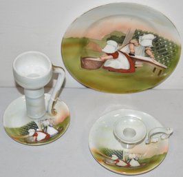 (3) ROYAL BAYREUTH SUNBONNET BABIES ITEMS