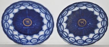 (2) FLOW BLUE STATES PLATES