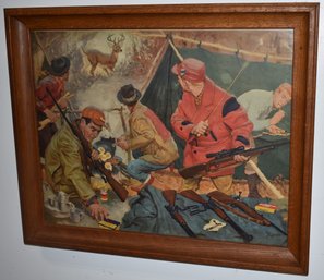 VINTAGE FRAMED WESTERN AMMUNITATION ADVERTISMENT