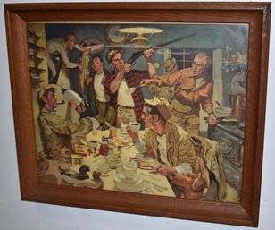 VINTAGE FRAMED WESTERN AMMUNITATION ADVERTISMENT