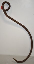 LARGE EARLY WROUGHT IRON BARN HOOK