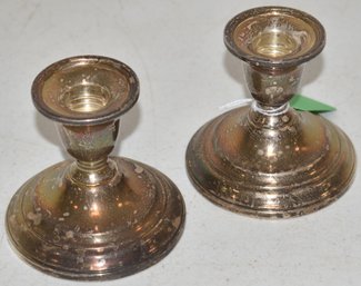 PR. SHORT WEIGHTED STERLING CANDLESTICKS BY INTERNATIONAL
