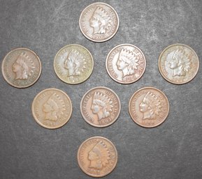 (9) U.S. INDIAN HEAD CENTS