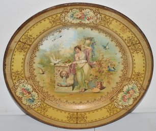10' TIN LITHO VIENNA ART PLATE