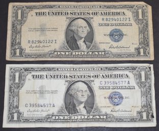 (2) SILVER 1 DOLLAR CERTIFICATES