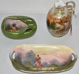 (3) ROYAL BAYREUTH FOX HUNTING PC'S