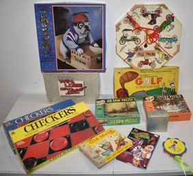 BOX VINTAGE BOARD GAMES & PUZZLES