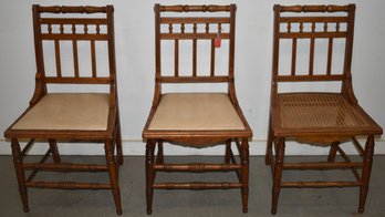 (3) VICTORIAN SIDE CHAIRS