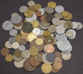 BAG LOT  FOREIGN COINS