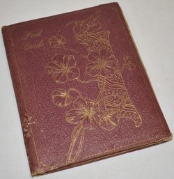 POSTCARD ALBUM W/ 75 VINTAGE POSTCARDS