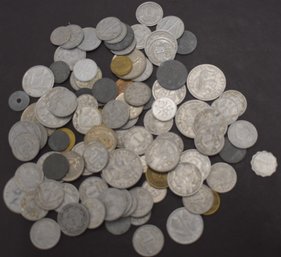 BAG LOT FOREIGN COINS