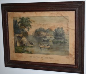 FRAMED CURRIER & IVES LITHOGRAPH