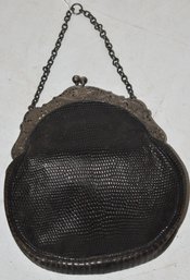 J.E. CALDWELL BLACK LEATHER PURSE