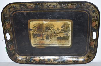 PAINTED TOLEWARE TIN TRAY