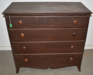 PAINTED COUNTRY HEPPLEWHITE 4 DRAWER CHEST