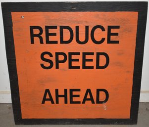 VINTAGE PAINTED WOODEN ROAD SIGN