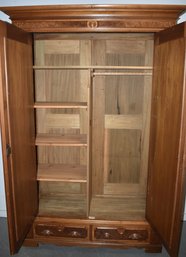 VICTORIAN WALNUT 2 DOOR ARMOIRE