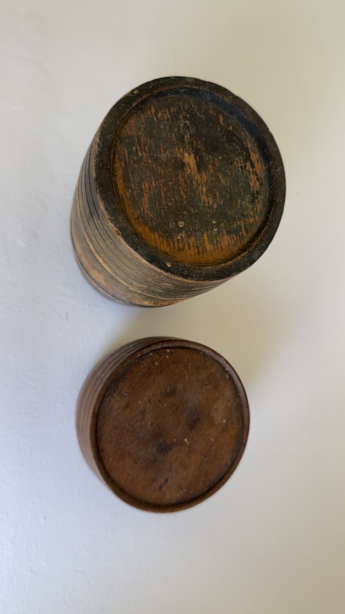 Two (2) 19th Century Wooden Powder Kegs. #5134 | Auctionninja.com