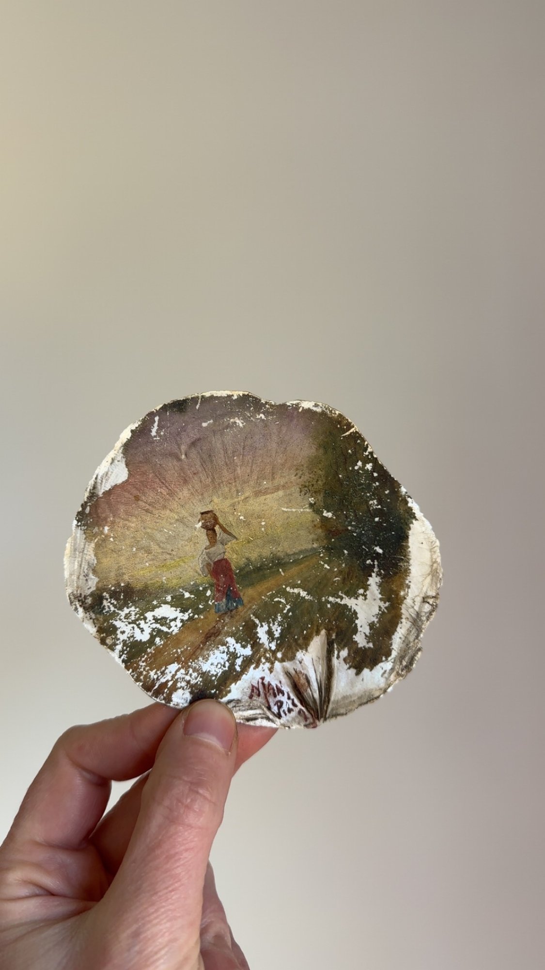 Hand Painted Shell & Paper Mache Shell #5218 | Auctionninja.com