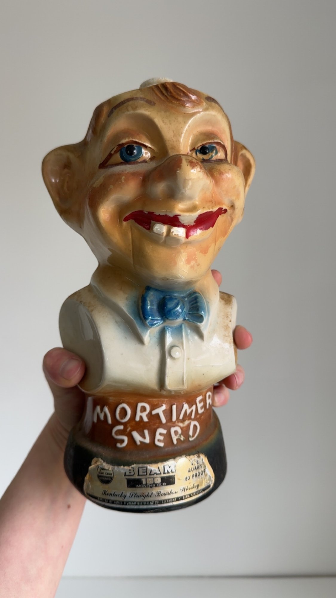 Vintage 1976 Jim Beam Whiskey Decanter, Mortimer Snerd Famous Dummy ...