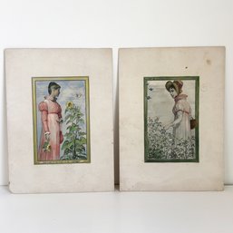 Two (2) Vintage Colored Prints