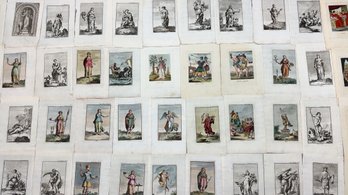Large Collection Of Prints/engravings Of Mythological And Historical Figures. Colored And Black And White.