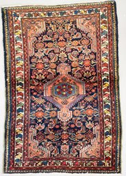 Antique Oriental Rug With Central Medallion Design And Multi Color Background And Border. 40' X 58'