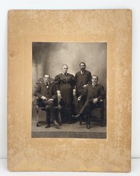 Antique Photo Print Of A Group Of People. 19th Century.