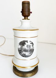 Antique Apothecary Porcelain Jar Lamp Base