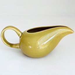 Vintage Russell Wright Steubenville Creamer/small Gravy Boat In Chartreuse Color.