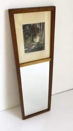 'thru Young Birches' Fred Thompson. Hand Colored Image Of Birch Trees In Forest, Over Small Mirror. Wall Art.