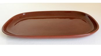 Brown Glazed Plate/platter By Russel Wright. American Modern Design. 13 Inches Long.