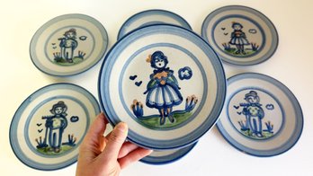 Set Of Seven (7) HADLEY Dessert Plates.
