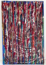 Abstract Original Painting On Canvas By David Wulbrecht. Colorful Art. Wall Art, Home Decor. 24' X 36'
