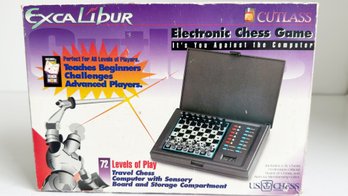 Excalibur Cutlass Electronic Travel Chess Game. In Box.