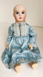 Vintage Artist Andre Thullier Style Doll In Blue Dress. No Wig.