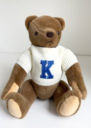 Kennebunk (maine) High School Teddy Bear. Vintage Bear With 'K' On Sweater. Comes In Box.