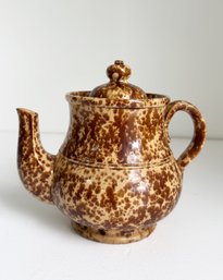 Antique Rockingham Glazed Teapot.